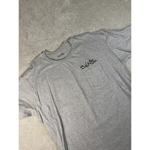 Salt Life Hook, Line, & Sinker Mens Pocket Graphic T-Shirt Size XL Gray Orange